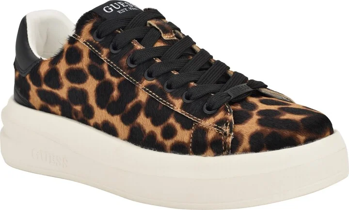 Elbinah Genuine Calf Hair Platform Sneaker