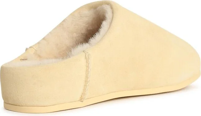 'elea Slip-on' Cream Leather Slippers - Image 3