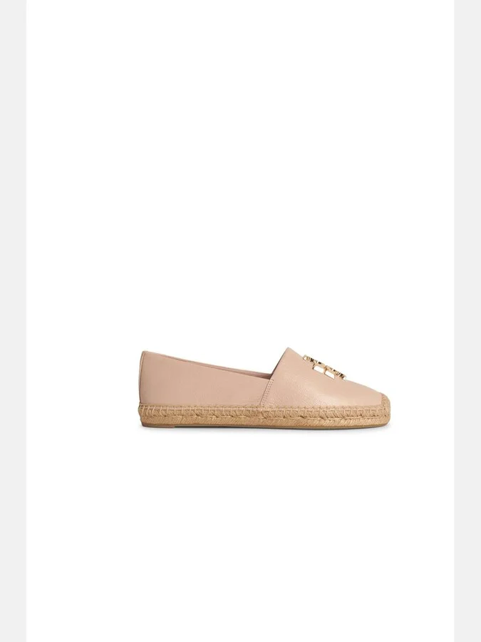 'eleanor' Pink Leather Espadollas