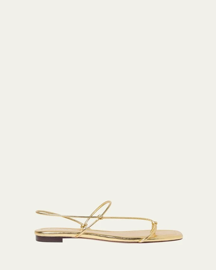 Eleanor Strappy Metallic Leather Sandals