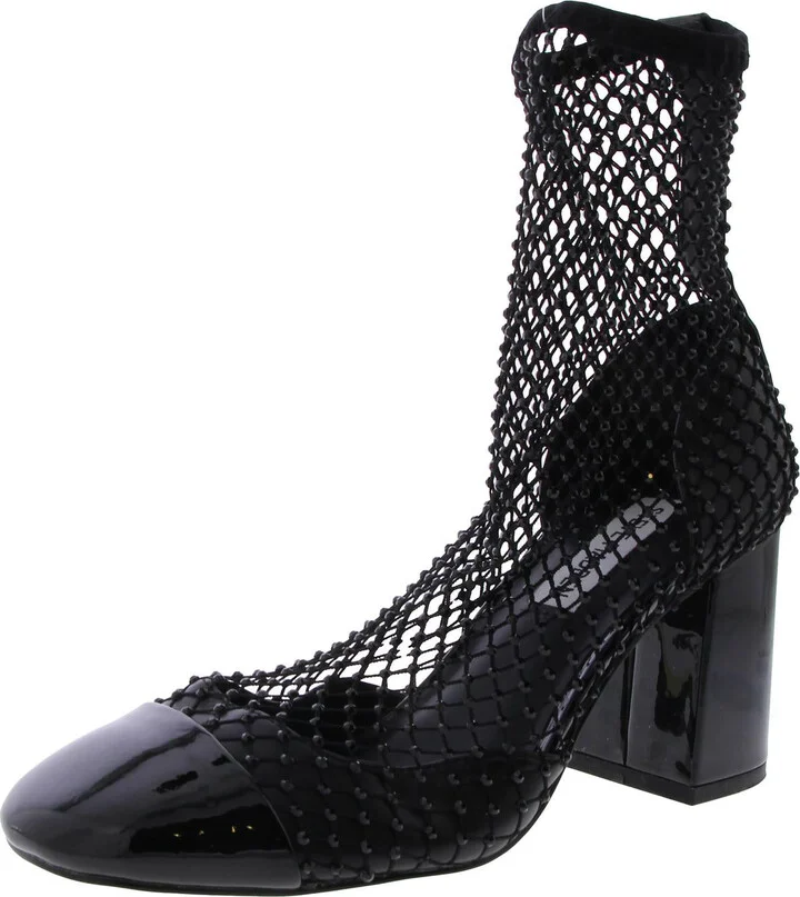 Eleanor Womens Glass Slip On Mid-Calf Boots