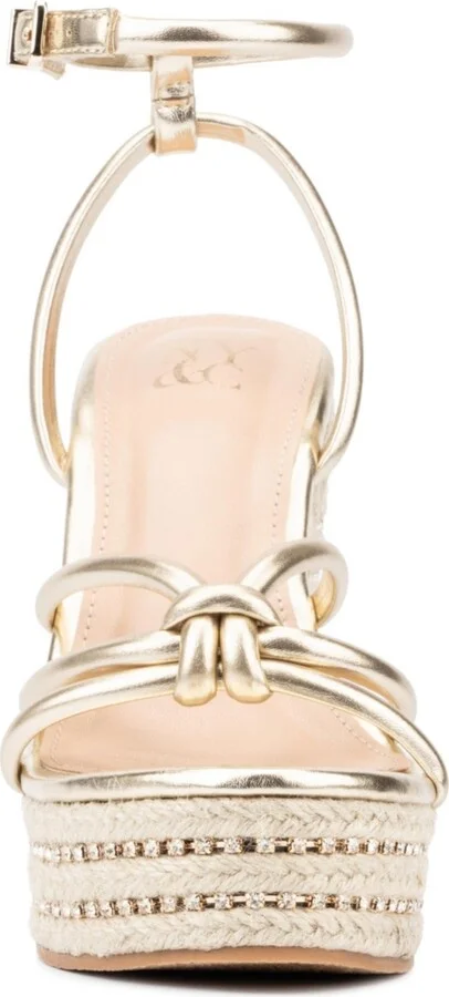 Electra Women's Rhinestone Embedded Wedge Sandals - Image 3