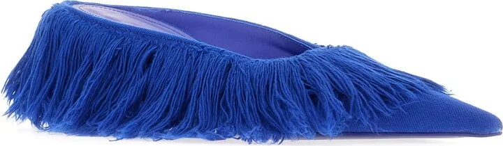 Electric Blue Fabric Mules - Image 2