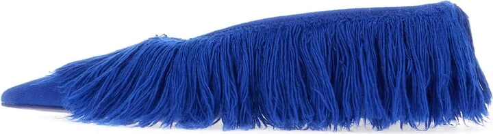 Electric Blue Fabric Mules - Image 3
