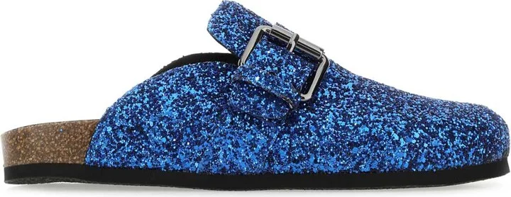 Electric Blue Glitters Slippers