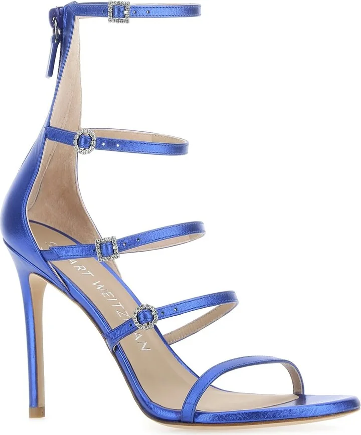 Electric Blue Leather Dusk Sandals - Image 2