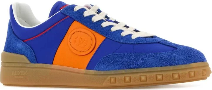 Electric Blue Suede And Fabric Upvillage Sneakers - Image 2