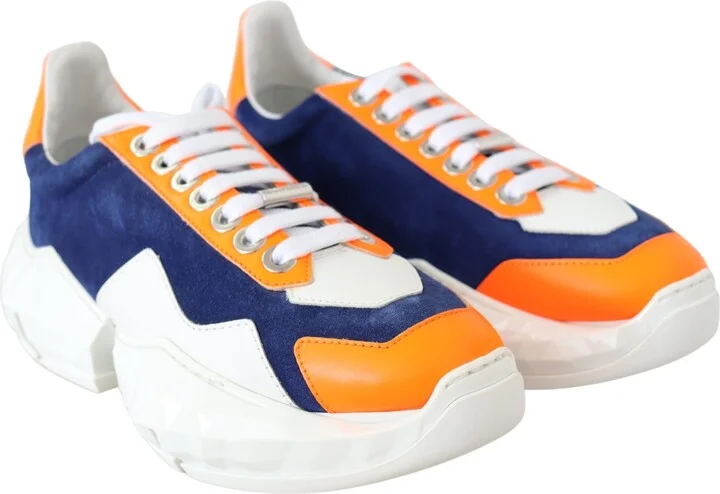 Electric Elegance Leather Mix Women's Sneakers - Image 6