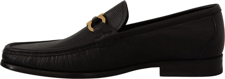 Elegant Black Calf Leather Men's Loafers - Image 2