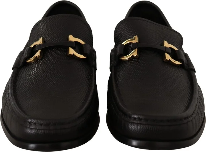 Elegant Black Calf Leather Men's Loafers - Image 3