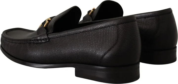 Elegant Black Calf Leather Men's Loafers - Image 5