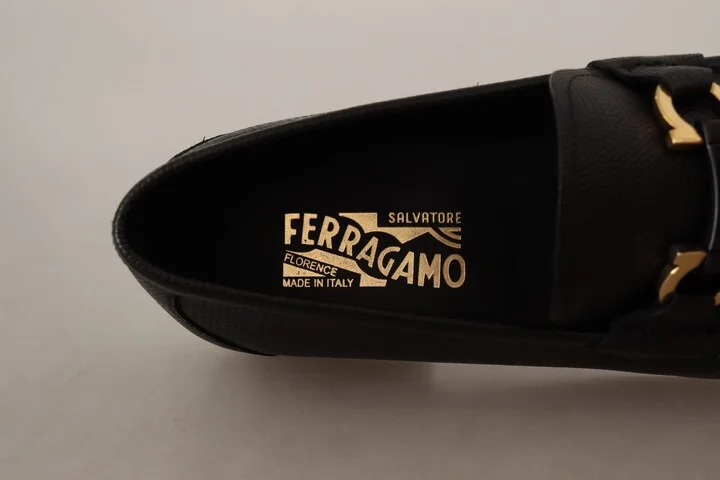 Elegant Black Calf Leather Men's Loafers - Image 6