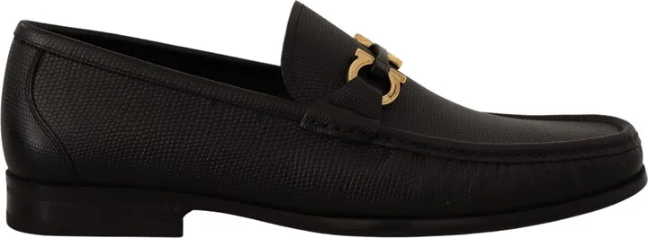 Elegant Black Calf Leather Men's Loafers