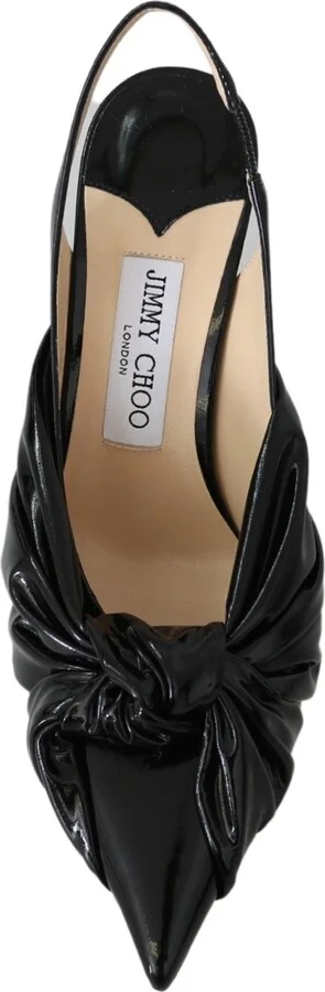 Elegant Black Leather Pointed Toe Women's Pumps - Image 4