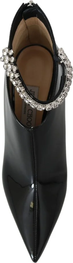 Elegant Black Patent Heeled Women's Boots - Image 4