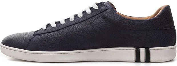 Elegant Blue Leather Sneakers For Men's Men - Image 2