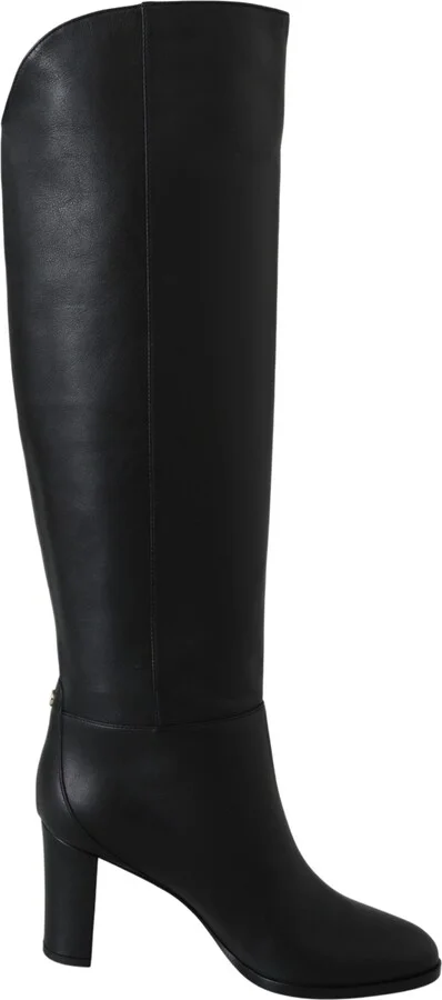 Elegant Calf Leather Heeled Women's Boots