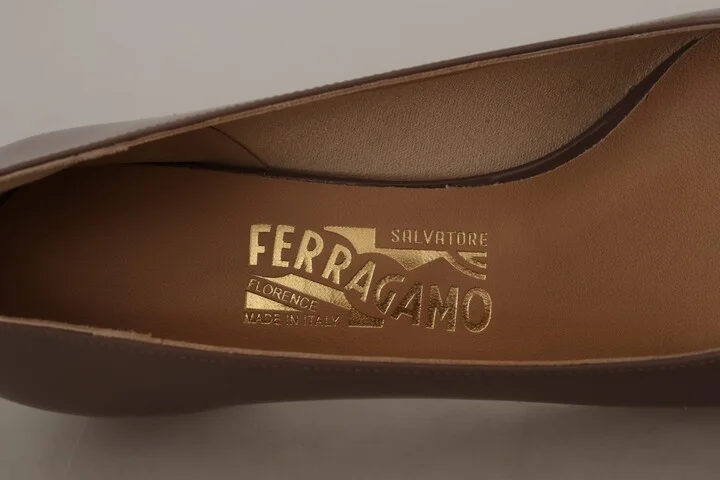 Elegant Caraway Brown Pumps with Vara Women's Bow - Image 6