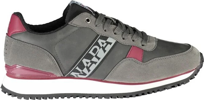 Elegant Lace-Up Sneakers with Contrast Men's Accents