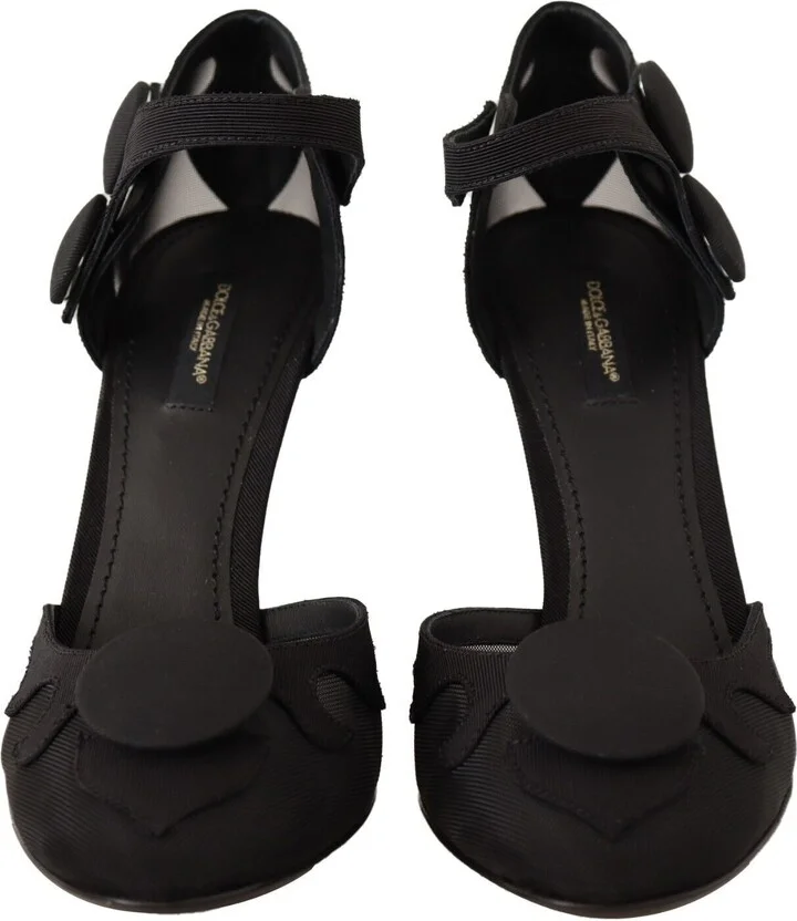 Elegant Mesh Ankle Strap High Heels Women's Pumps - Image 2