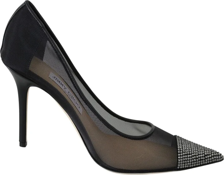 Elegant Mesh Crystal Women's Pumps