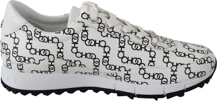Elegant Monochrome Leather Women's Sneakers