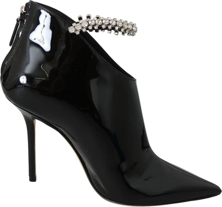 Elegant Patent Heeled Women's Boots