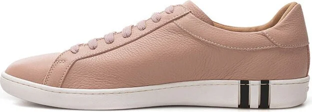 Elegant Pink Leather Sneakers for Women's Women - Image 2