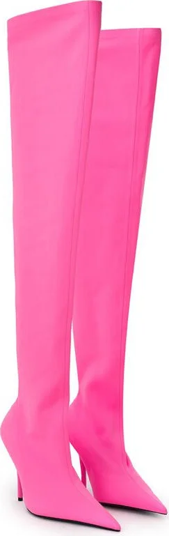 Elegant Pink Polyester Ankle Women's Boots - Image 2
