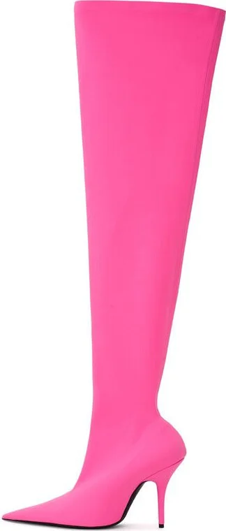 Elegant Pink Polyester Ankle Women's Boots - Image 3