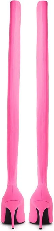 Elegant Pink Polyester Ankle Women's Boots - Image 4