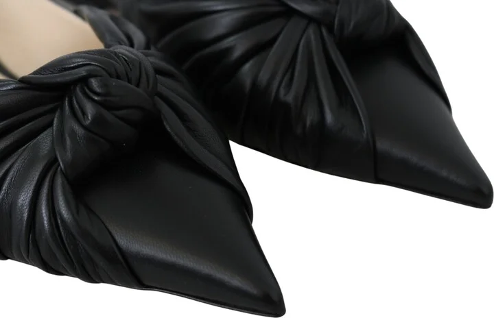 Elegant Pointed Toe Leather Women's Flats - Image 3