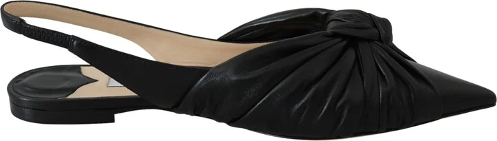 Elegant Pointed Toe Leather Women's Flats