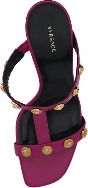 Elegant Purple Calf Leather High Women's Sandals - Image 6