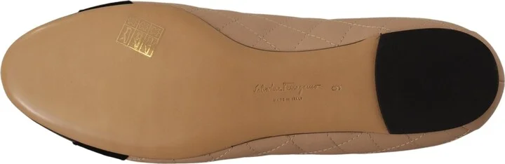 Elegant Quilted Leather Flats - Chic Dual-Tone Women's Design - Image 6