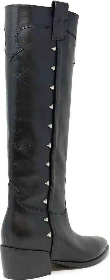 Elena Iachi Black Leather Yvette Ankle Boots - Image 3