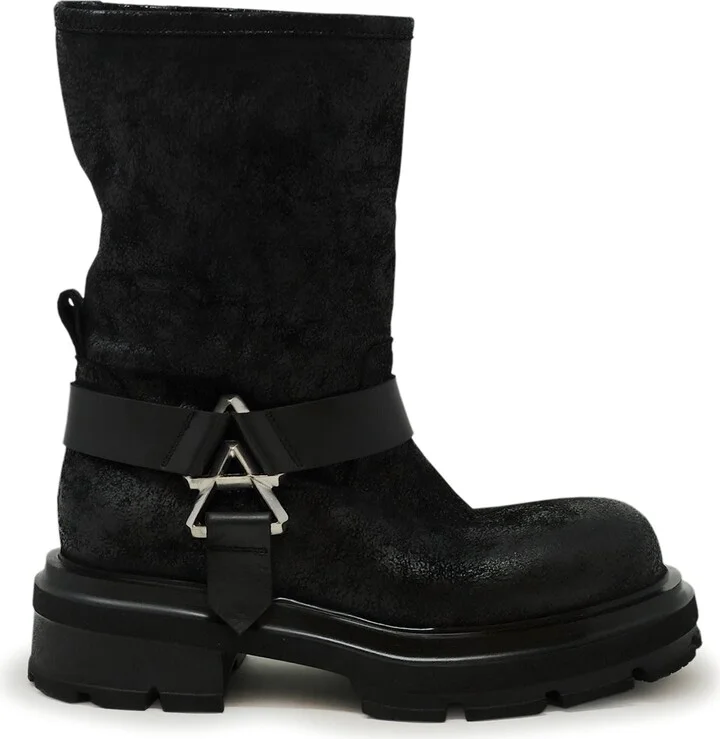 Elena Iachi Black Suede Ankle Boots