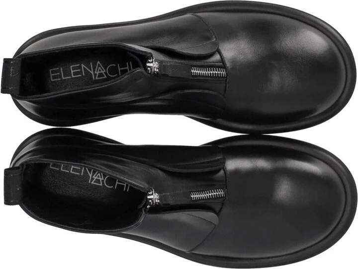 Elena Iachi Black Zipped Ankle Boot - Image 5