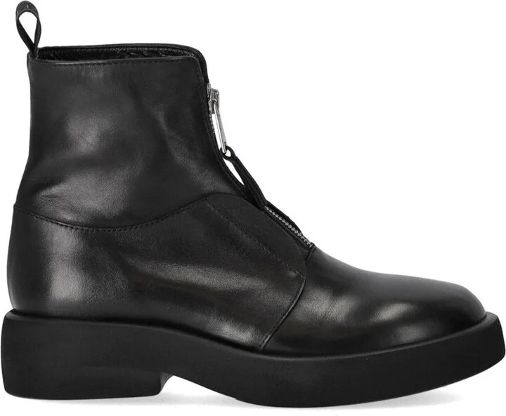 Elena Iachi Black Zipped Ankle Boot