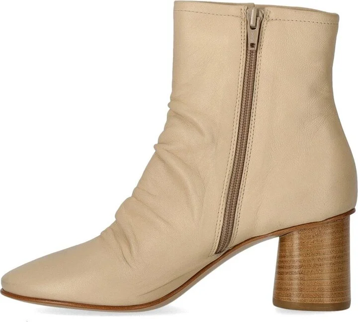 Elena Iachi Charme Ecrú Heeled Ankle Boot - Image 3