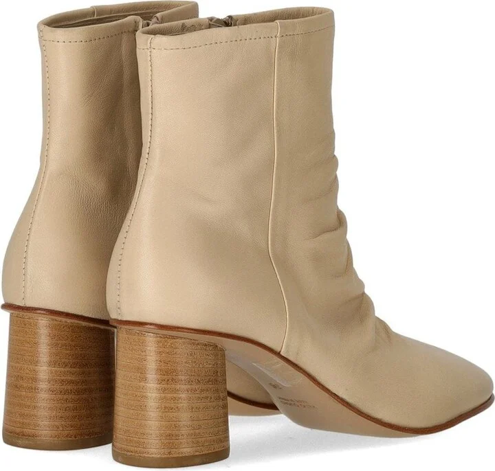 Elena Iachi Charme Ecrú Heeled Ankle Boot - Image 4