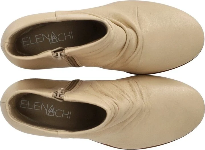 Elena Iachi Charme Ecrú Heeled Ankle Boot - Image 5