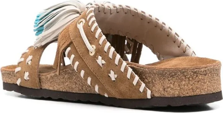 Elena Iachi Suede Tan Slippers Shoes - Image 2