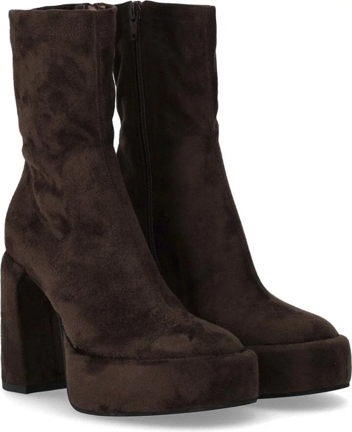 Elena Iachi Zelda Brown Heeled Ankle Boot - Image 2