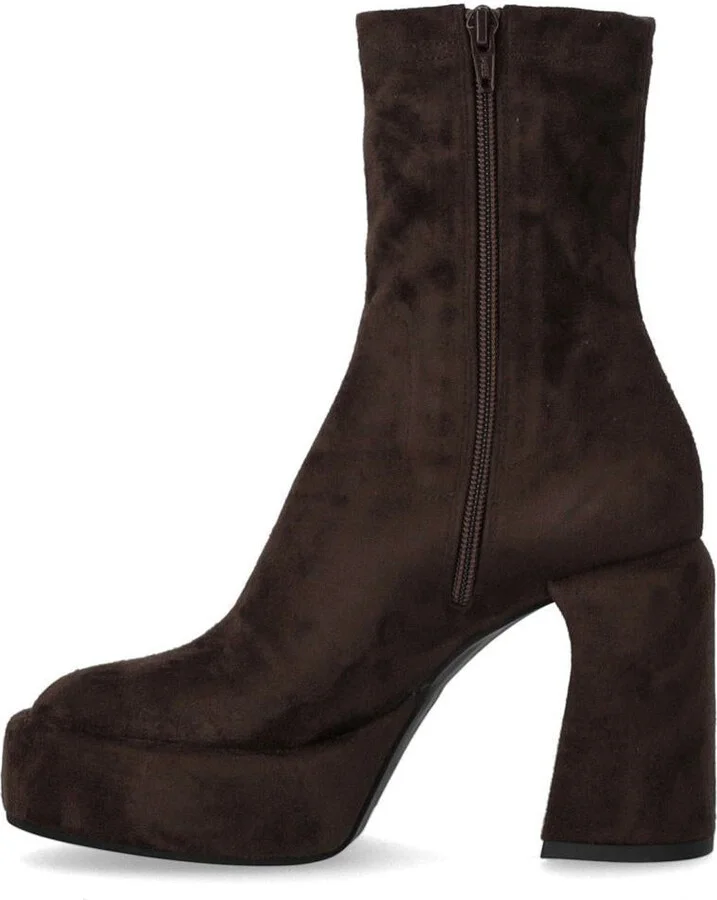 Elena Iachi Zelda Brown Heeled Ankle Boot - Image 3