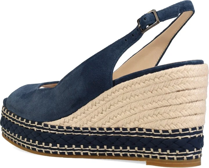 Eleny Slingback Espadrille Platform Wedge Peep Toe Sandal - Image 4