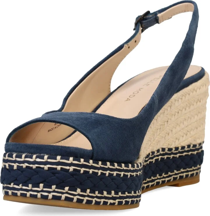 Eleny Slingback Espadrille Platform Wedge Peep Toe Sandal - Image 7