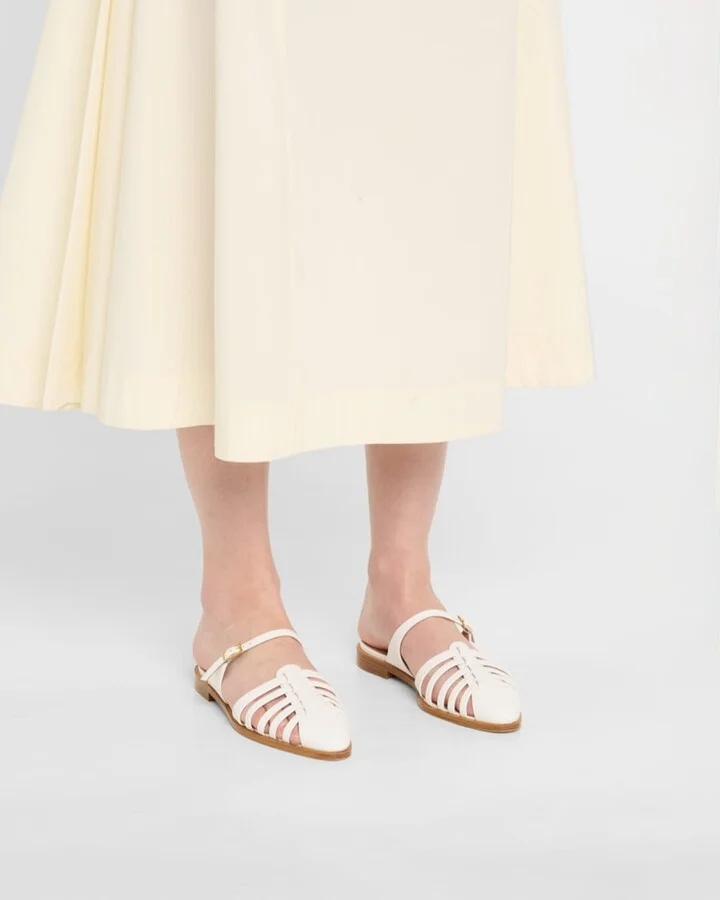 Eleonora Leather Fisherman Mule Sandals - Image 7
