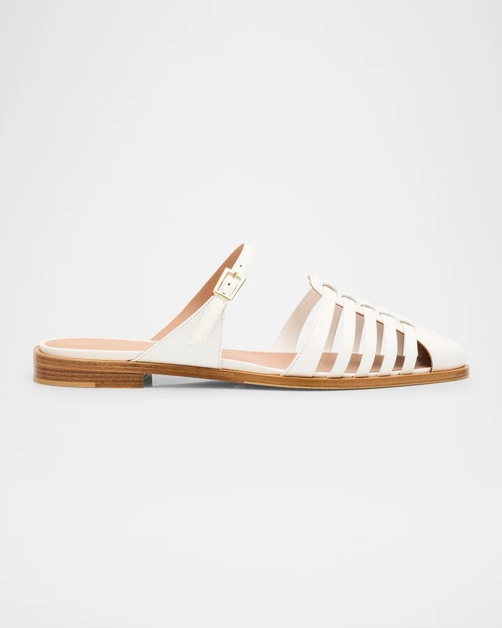 Eleonora Leather Fisherman Mule Sandals