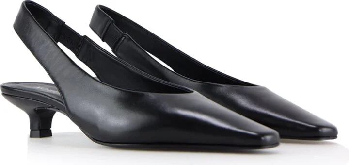 Eleonora Slingback, Black Leather - Image 3
